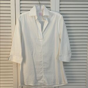 ANN MASHBURN White Popover Shirt